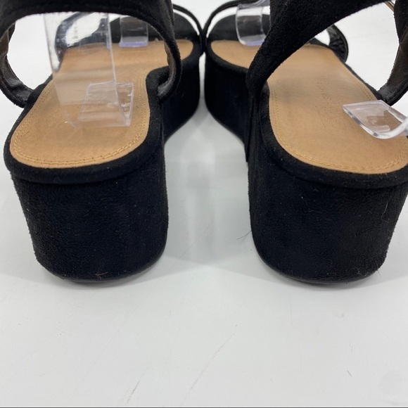 ASOS black platform ankle wrap sandal 6/8 - Picture 5 of 10